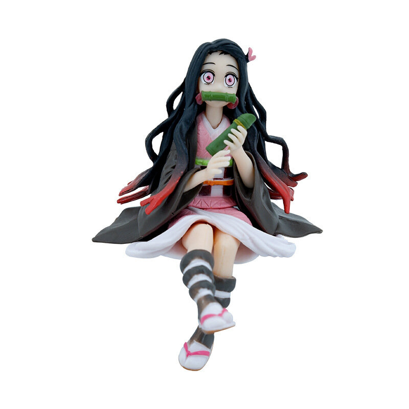 Demônio Slayer Anime Action Figure, Sente-se comendo arroz, Tanjirou Nezuko Kyoujurou Tengen Tokitou Muichirou Figurine, Presentes de brinquedo, todo o estilo