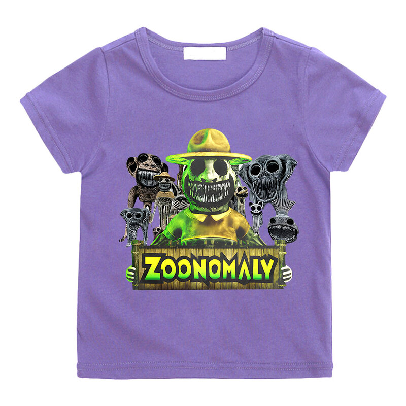 Zoonomaly Cartoon T-shirt Cosplay Costume Kids T-shirt Game Print Clothes for Boys Girls Summer Short Sleeve Tees High Quality