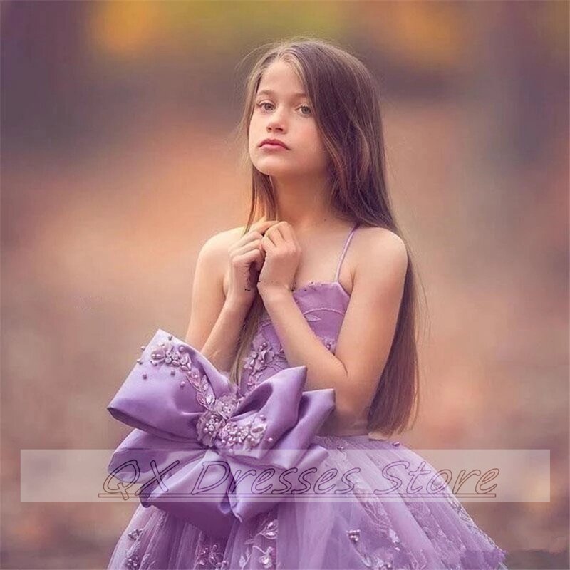小さな女の子のための3D花柄のドレス,デイジー,スパゲッティストラップ付き,大きくてふわふわ,取り外し可能なボールガウン,pageant,TorralsLite,2022