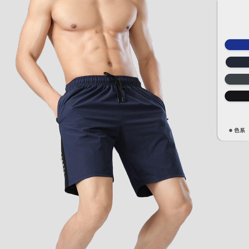 (M-5XL) Men's Summer Ice Silk Quick Dry Running Shorts Workout Jogging Gym Fitness Sport Athletic Sweatpants With Pockets MM429