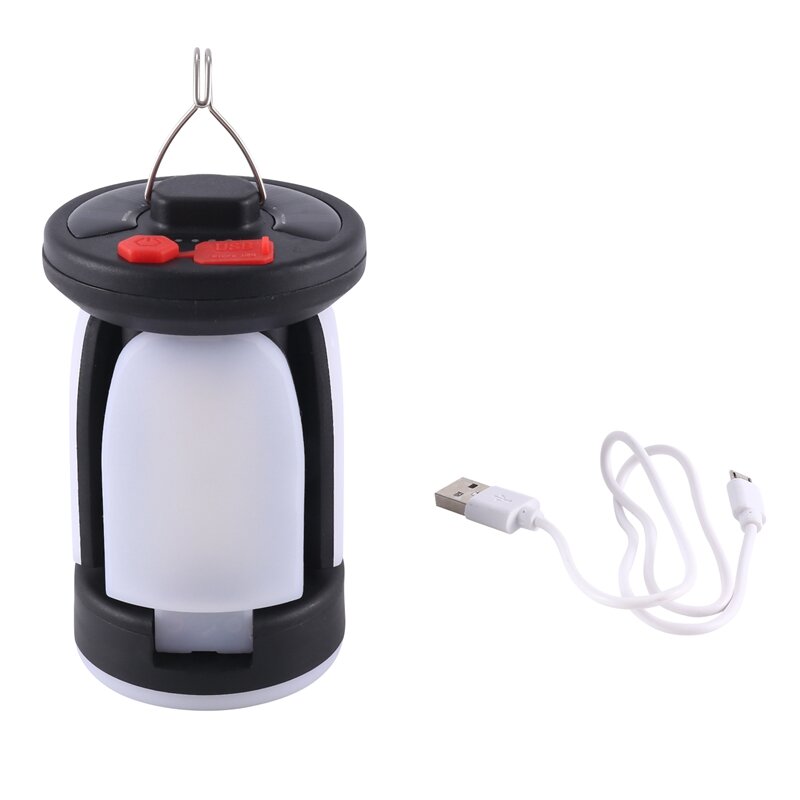 Luz LED portátil para acampar, lámpara de tienda, soporte de suelo, iluminación de emergencia, linterna de carga USB para exteriores