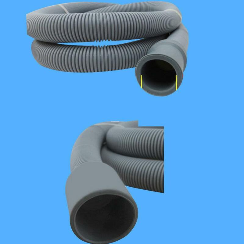 Tuyau de vidange à coude flexible avec support rapide, 2 m, 5m, adapté pour lave-linge