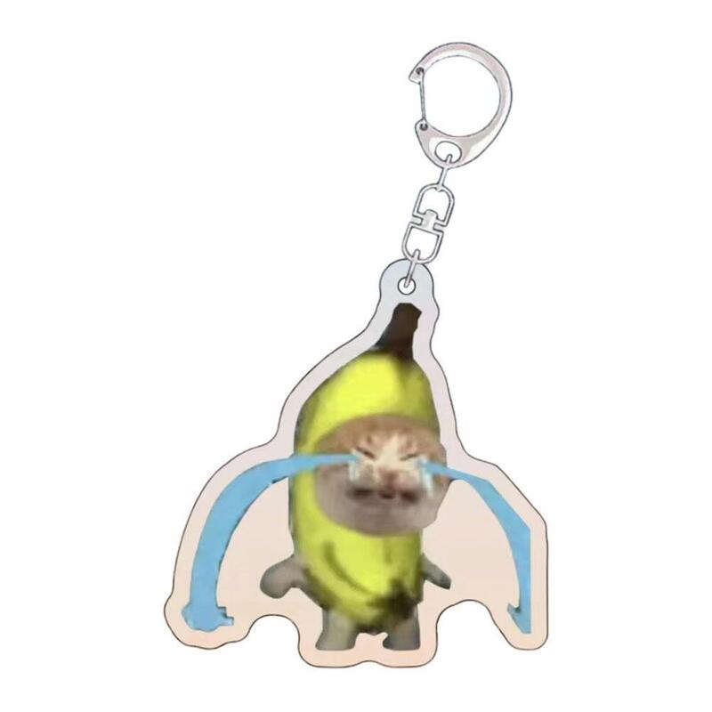 Happy Gels-Porte-clés avec pendentif chat pour téléphone portable JOStudent, Meme drôle, lanière, petit pendentif, accessoires de sac, cadeau