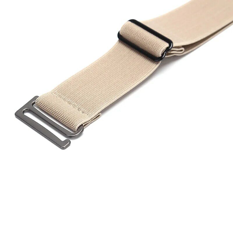 Cinturón elástico de plástico con hebilla Invisible para hombre y mujer, cinturón ajustable a la moda