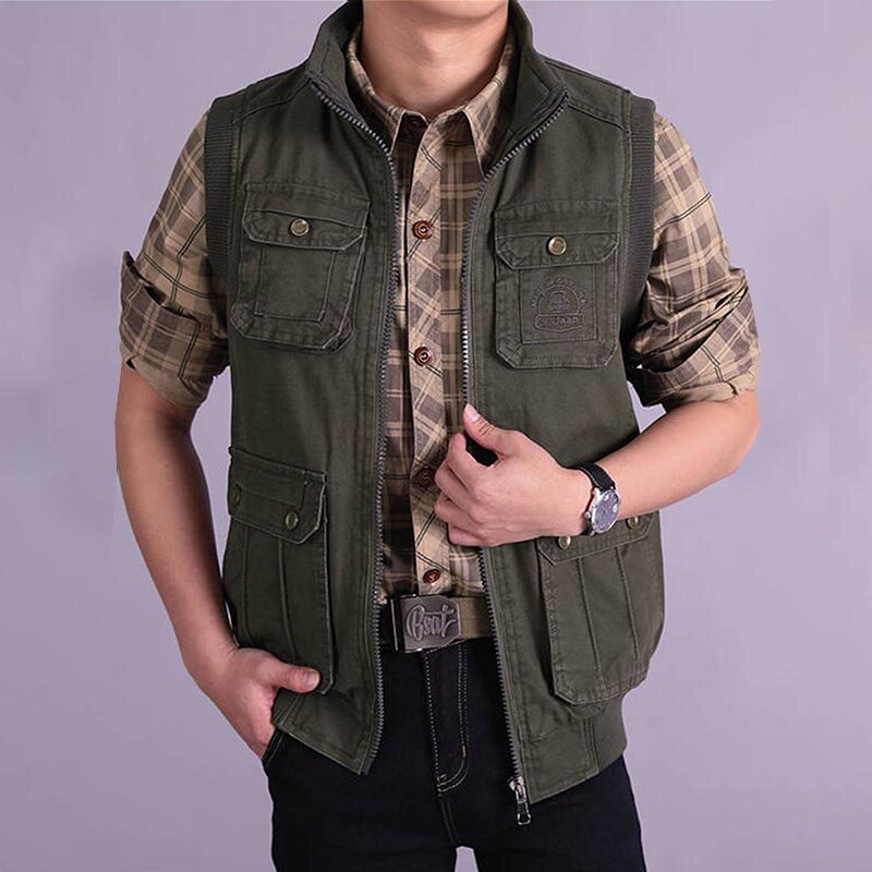 Sleeveless Jacket Coat Summer for Men Tactical Vest Padded Man Men's Clothing Free Shipping Mesh Jackets Hunting Multi-pocket