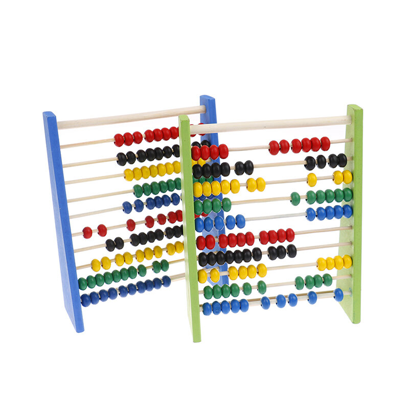 Kolorowa abakus 10-biegowa drewniana abakus rozwój inteligencji drewniana abakus dla dzieci matematyka dla dzieci w wieku 3-6 lat