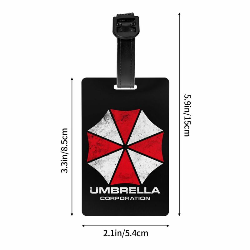 Custom Umbrellas Corporation Luggage Tag With Name Card Video Game Privacy Cover ID Label for Travel Bag Suitcase
