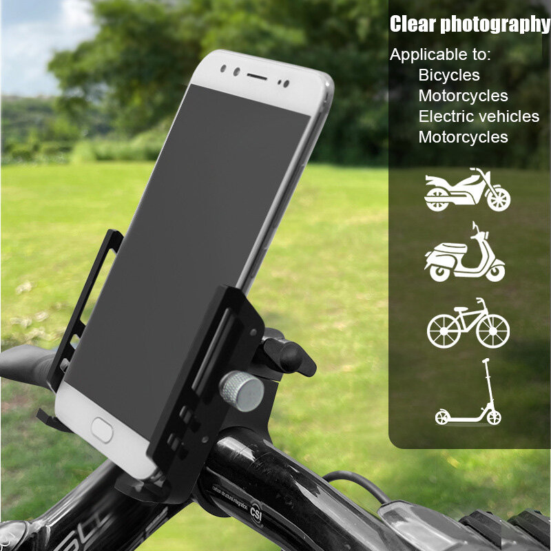 Téléphone portable en alliage d'aluminium pour vélo, réglage de l'angle de rotation, subsl'élasticité de véhicule électrique, moto, navigation