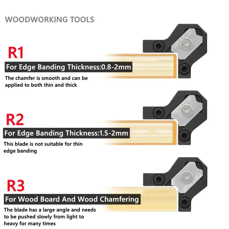 Blade Edge Corner Planer Woodworking Edge Banding Arc Trimming Manual Planer Wood Chamfering Fillet Scraper Board Deburring Tool