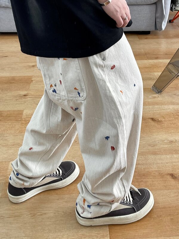 Pantaloni Cargo coreani di alta qualità in Twill Hip Hop per uomo abbigliamento giapponese Harajuku pantaloni larghi Casual Streetwear pantaloni Harem
