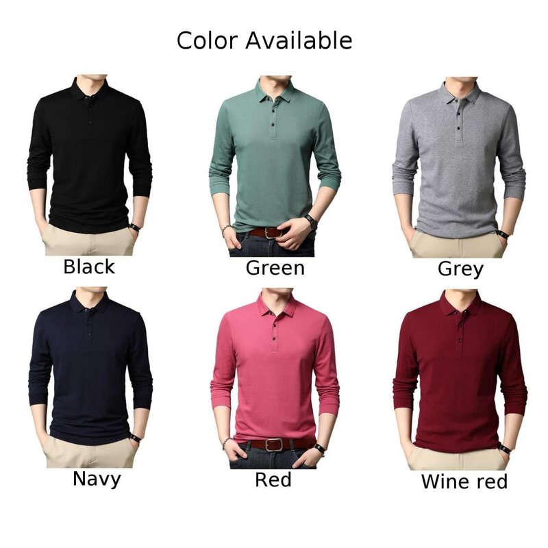 Comfy Fashion Daily Holiday T Shirt Men\'s Clothing T Shirt Top Business Casual Cotton Plaid Lapel Long Sleeve