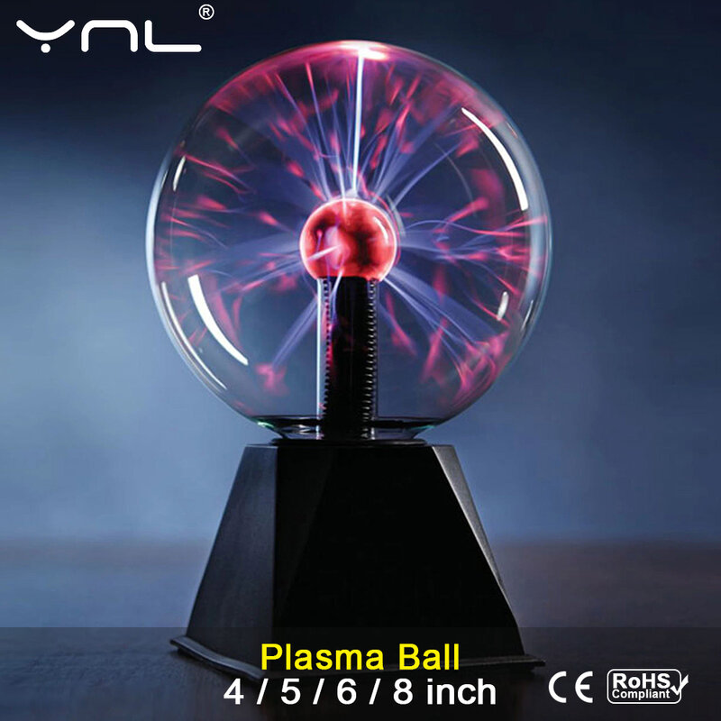Plasma Ball Novidade Magic Crystal Touch Lamp, LED Night Light, Criança Nightlight, Aniversário e Natal, Decoração de Iluminação, Presente para Crianças, 220V