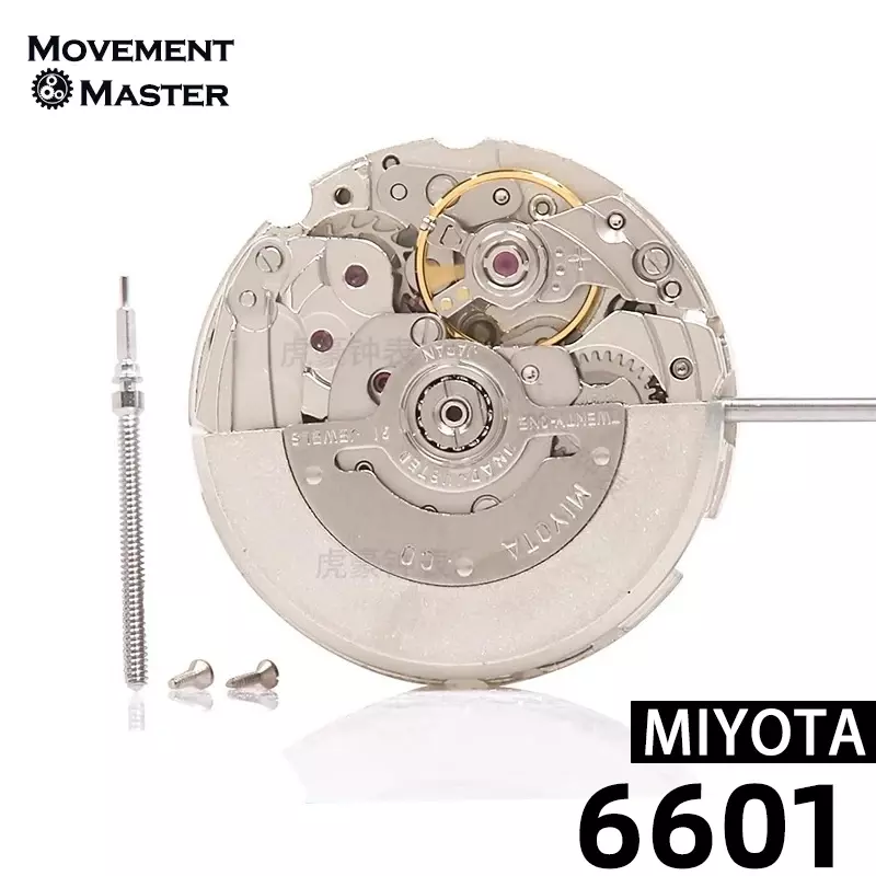日本のミヨタムーブメント6t51、女性用、機械式ムーブメント6601、オリジナルアクセサリー