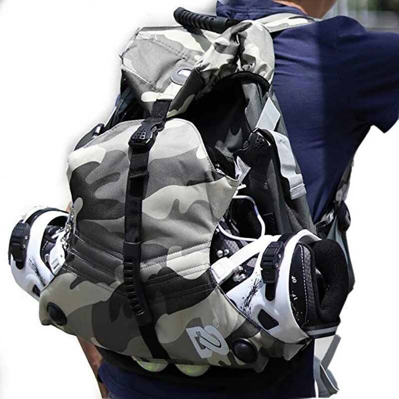 Сумка для роликовых коньков, многофункциональный рюкзак на двойном плечо для детей, уличная сумка для роликовых коньков и обуви