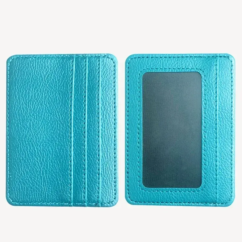 Men's and Women's Frame Card Bag Large Capacity Card PU Leather Ultra-thin Card Bag Multiple