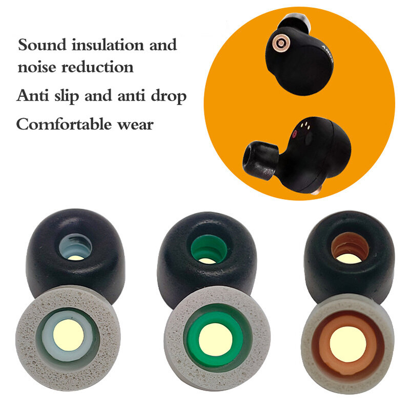 Fones de ouvido antialérgicos, fones de ouvido, fone de ouvido sem fio Bluetooth, manga algodão memória, 1 par