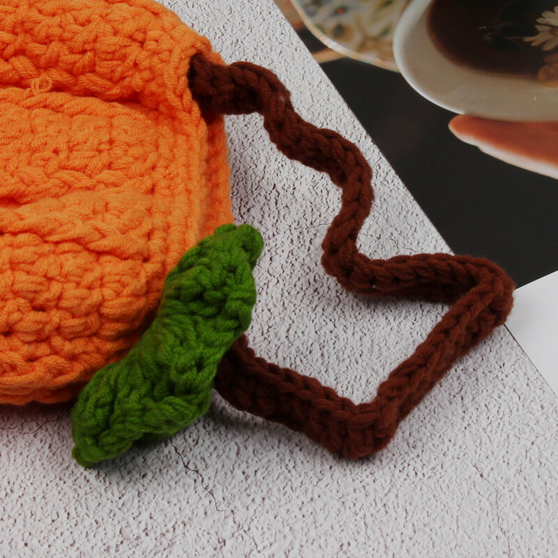Lavoro a maglia fatto a mano creativo stesso modello borsa di zucca carino natale festa strana invia persone belle prelibatezze regalo