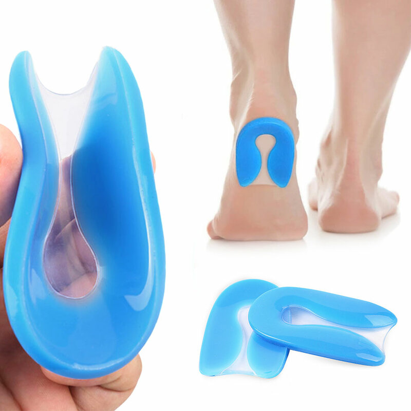 Solette in Gel di Silicone suole per cuscino del tallone alleviare il dolore al piede protezioni per fascite plantare supporto per sperone Pad per scarpe inserti per la cura dei piedi