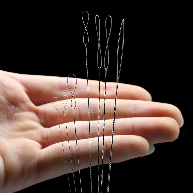 New Beading Needles Twisted Needle Center opening beaded pin Stainless Steel Jewelry Making DIY Necklace Bracelet Tools Findings