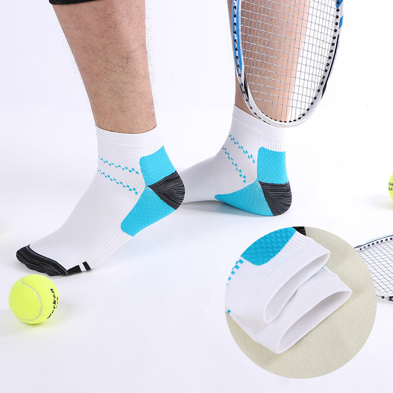 Männer Frauen Nylon Kompression Socken Kurze Socken für Lauf Marathon Reise Sport Socken