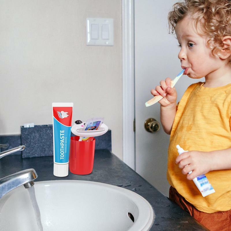 การ์ตูนยาสีฟัน Squeezer หลอดเด็กน่ารักยาสีฟัน Dispenser กบแพนด้ารูปหมียาสีฟัน Extruder อุปกรณ์ห้องน้ำ