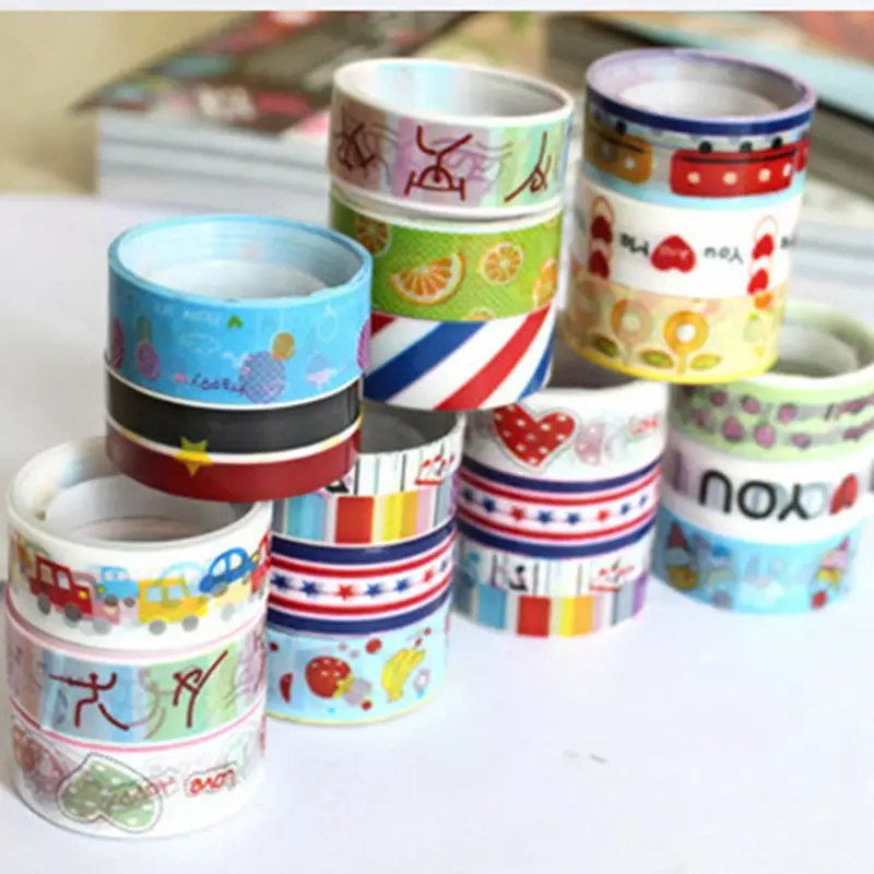 Cute cartoon trumpet decorative tape handmade color stationery tape DIY Scrapbook Stickers stationery learning supplies