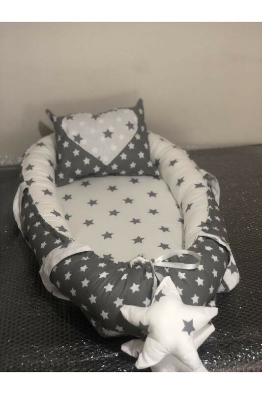 Babynest-colchón de algodón orgánico para bebé, colchón de calidad para dormir, color gris y blanco, antibacteriano y saludable