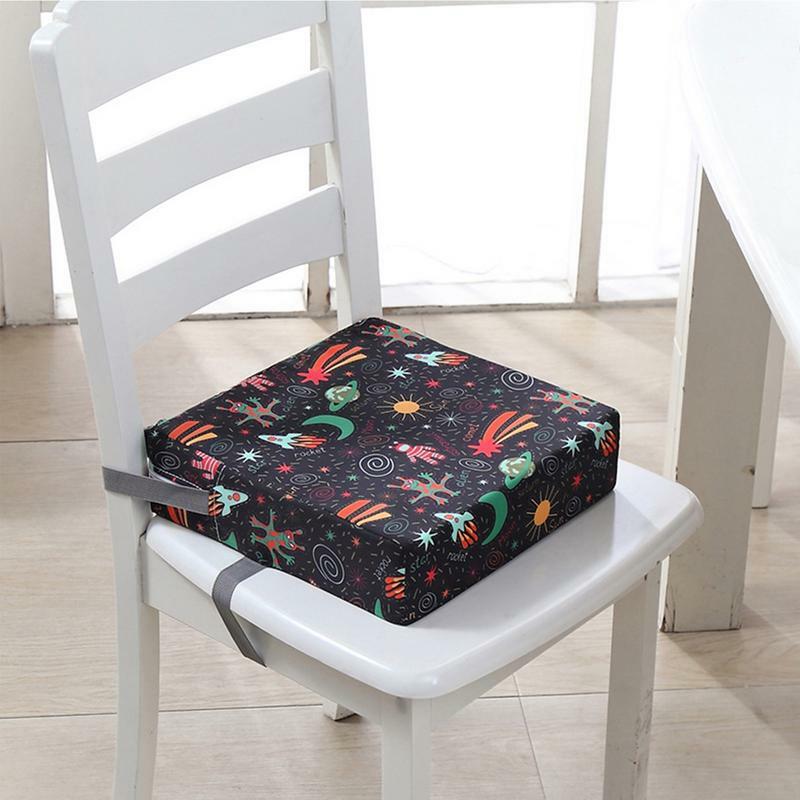 Cuscino per sedia da pranzo Booster cuscino per imbracatura stampato colorato PU lavabile smontabile regolabile sicuro seggiolino per bambini Highten Pad