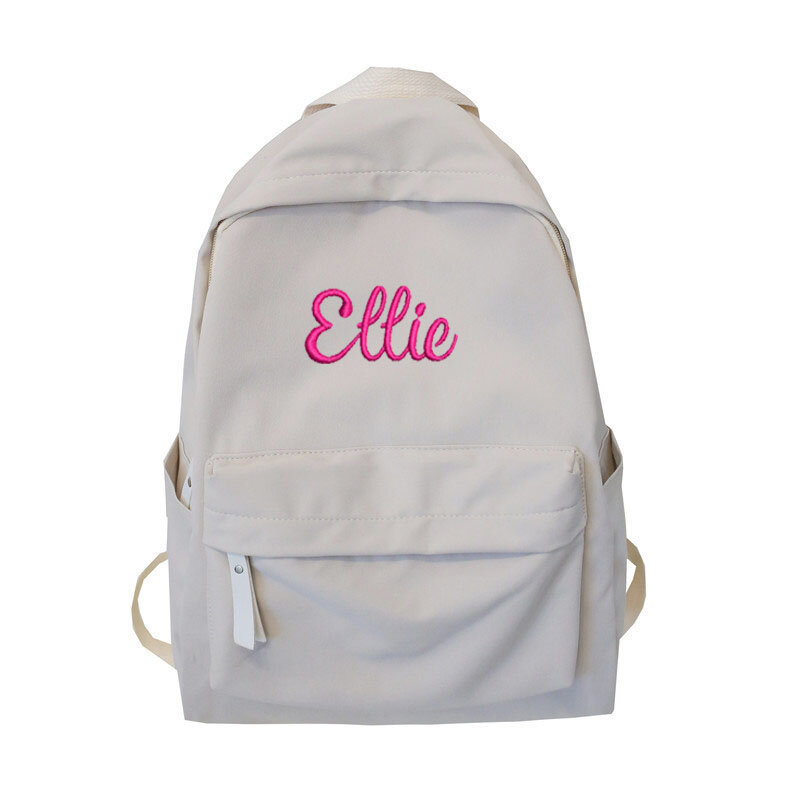 Spersonalizowany plecak z haftem, minimalistyczny plecak do szkoły plecak podróżny Unisex codzienny plecak plecak Weekender