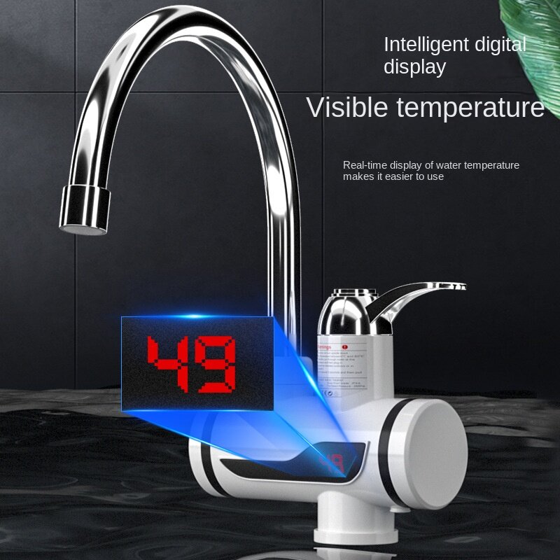 Instant Household Electric Faucet Rapid Water Heater Quick Heating Kitchen Faucet Cold and Hot Dual-purpose Kitchen Treasure
