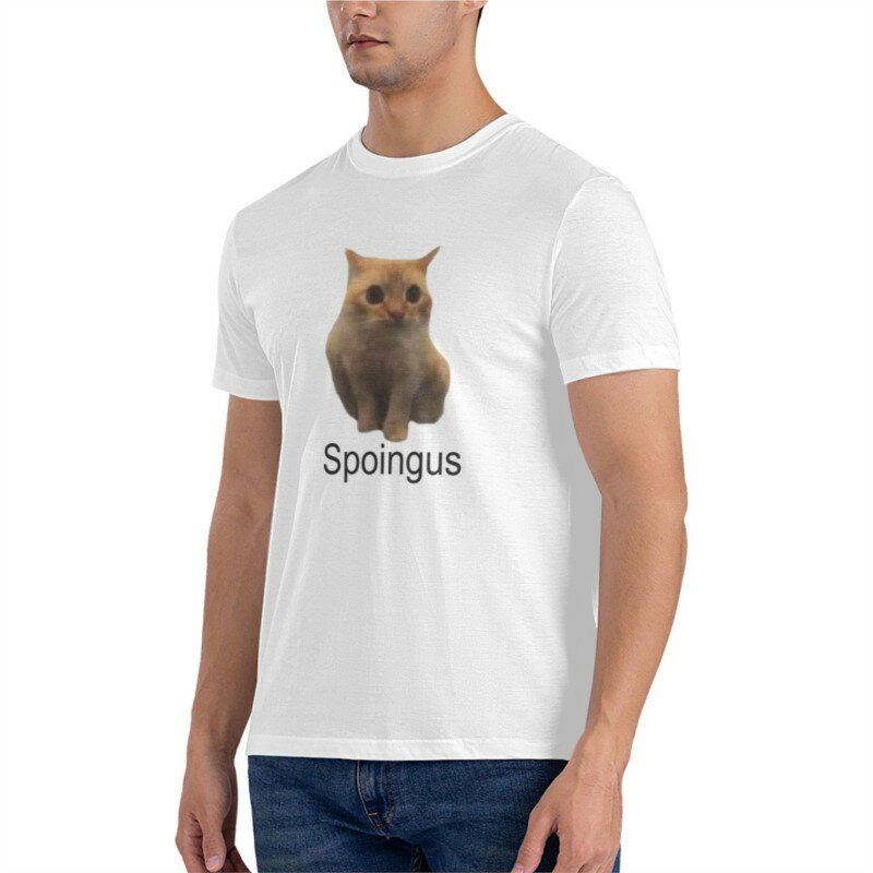 ฤดูร้อนแฟชั่นเสื้อยืดผู้ชาย spingus The Cat Meme เสื้อยืดลายกราฟฟิกเสื้อไซส์ใหญ่