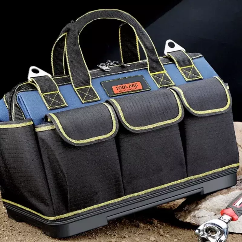 متعددة الوظائف أداة حقيبة 1680D أكسفورد القماش كهربائي حقيبة ، متعددة جيب مقاوم للماء مكافحة سقوط حقيبة تخزين أدوات كهربائي