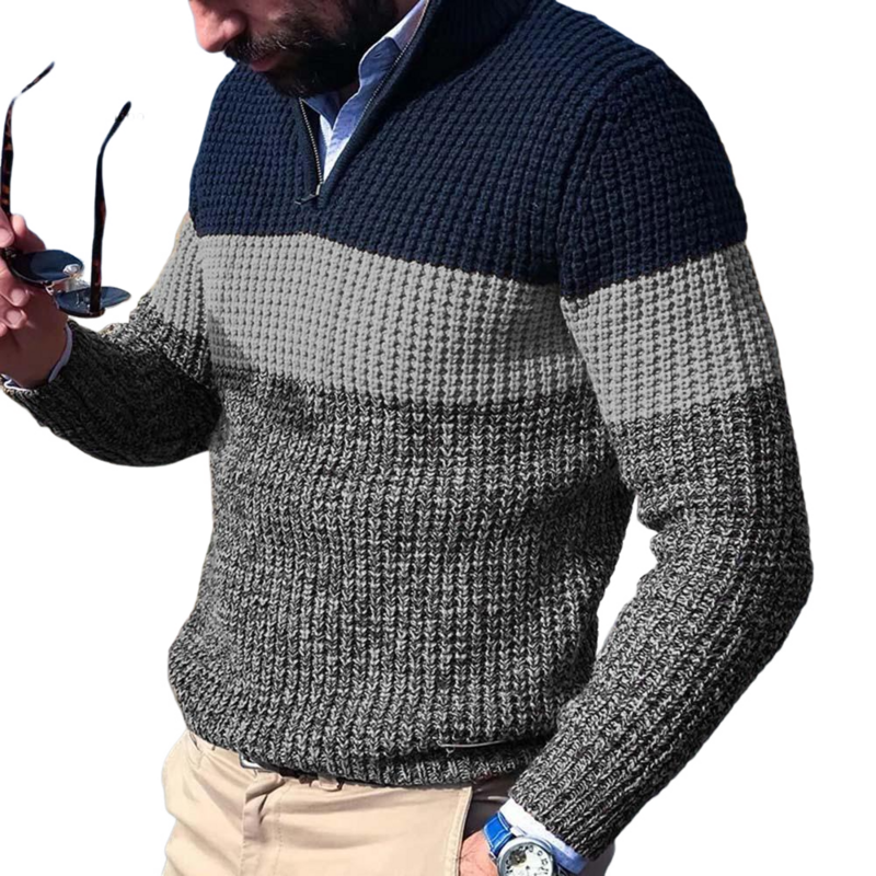 Moda męska jesień zima ciepły sweter Jumper z długim rękawem Casual luźny V Neck sweter z dzianiny człowiek swetry topy