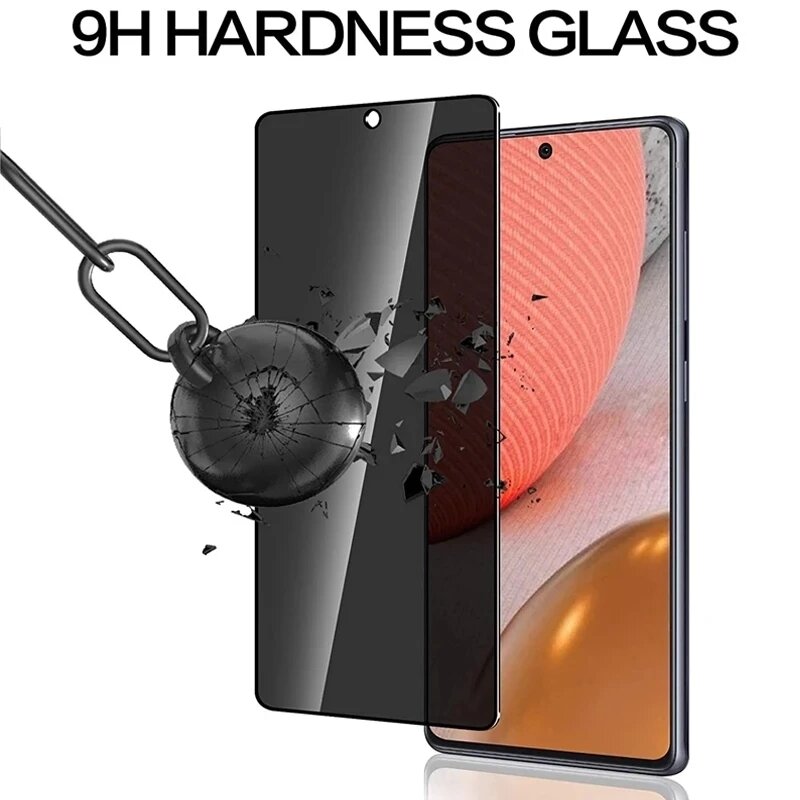 Противошпионское закаленное стекло для Samsung A13, A73, A53, A72, A52, A32, A54, зеркальная Защита экрана для Samsung Galaxy S10E, M12, M32, M52, конфиденциальность