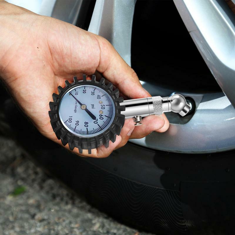 Tire Pressure Gauge Tyre Deflation Pointer High Precision Meter Detector Air Gauge Tire Pressure With Luminous Rubber Protective