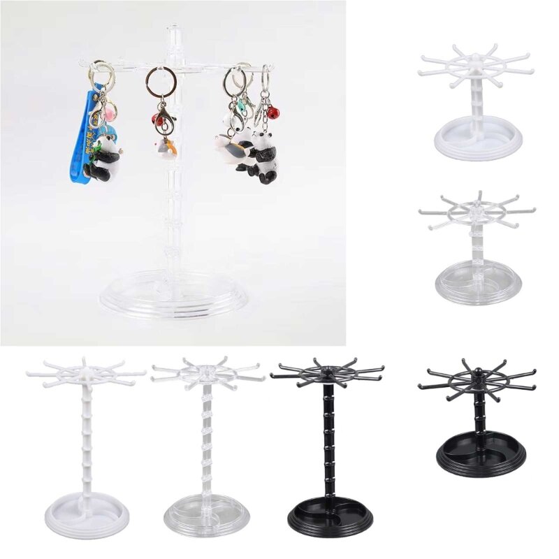 Plastic Jewelry Stand for Earrings Pendants Bracelets Jewelry Display Stud Earring Holder Jewellery Rack 2 Height