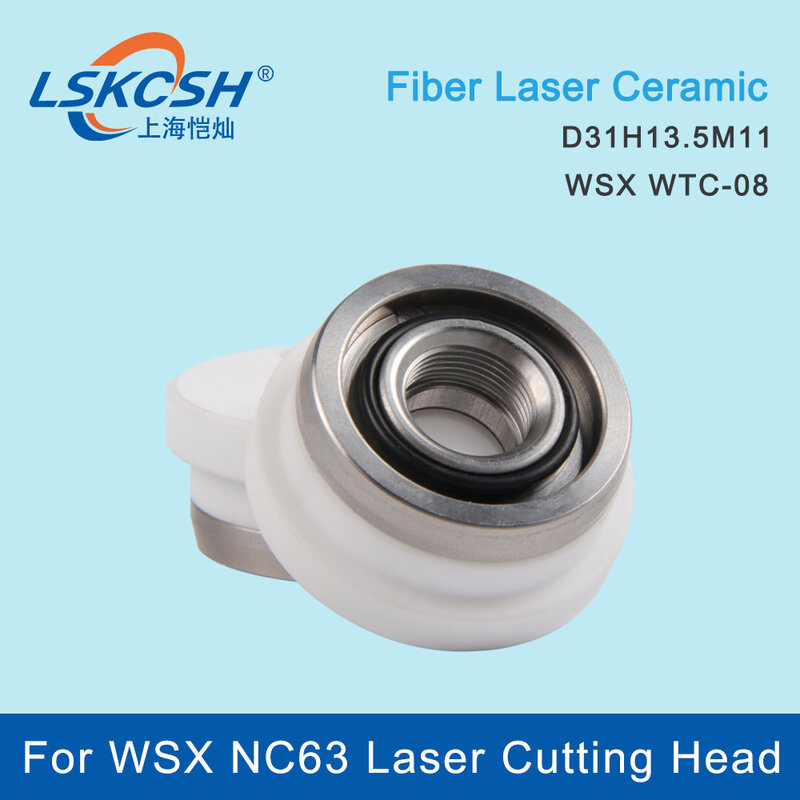 LSKCSH WSX Laser keramik WTC- 08 D31 H13.5 M11, bagian Sensor pemegang nozel kepala Laser untuk WSX NC63 kepala pemotong serat