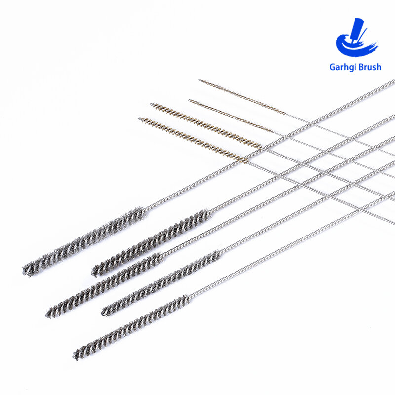 DIY 60 x 300mm Long, Stainless Steel Wire and Copper Wire Brushes, Twisted-in-Wire Pipe Brushes