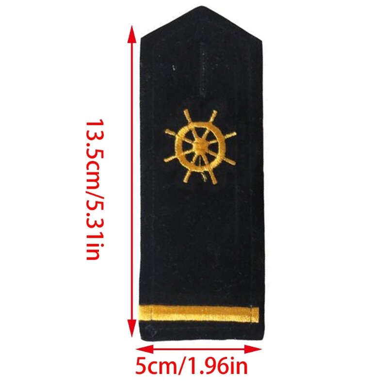 Épaulettes de marin professionnelles, uniforme de capitaine, uniforme de barres initiées, épaulettes pour les performances sur scène, membre d'équipage