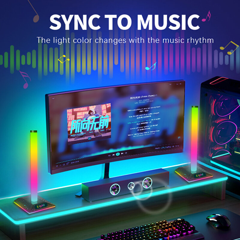 Usb Dc 5V App Afstandsbediening Rgb Magische Kleur Kleurrijke Muziek Slimme Sfeer Led Licht