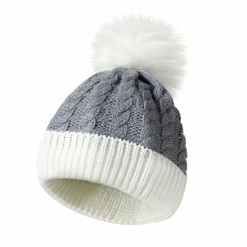 2 pz/set protezione per le orecchie bambini cappello lavorato a maglia inverno Pompon guanti caldi Set berretti antivento all'aperto Cap ragazze ragazzi