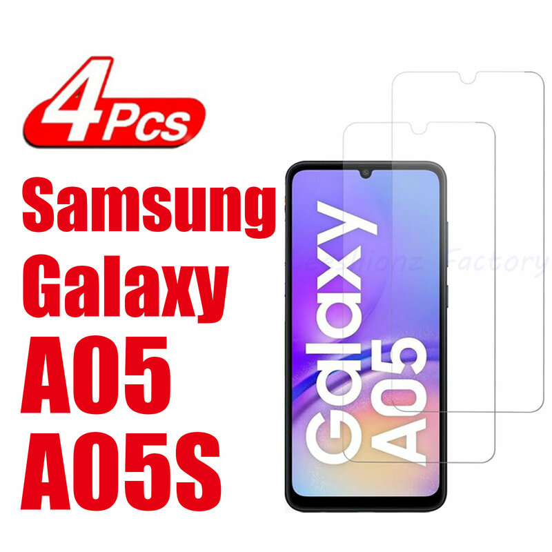 2/4 buah kaca Tempered 10D untuk Samsung Galaxy A05 A05S 5G kaca Film pelindung layar