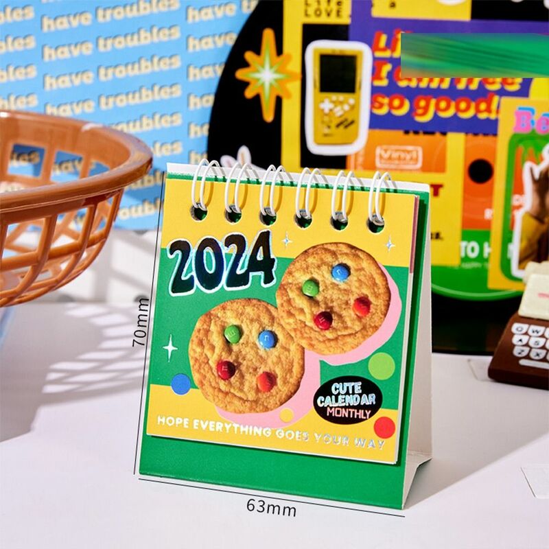 Kalendarz dzienny 2024 kalendarz biurkowy prezent biurowy stojący dom nowość wystrój dekoracyjny Mini codzienne gospodarstwo domowe