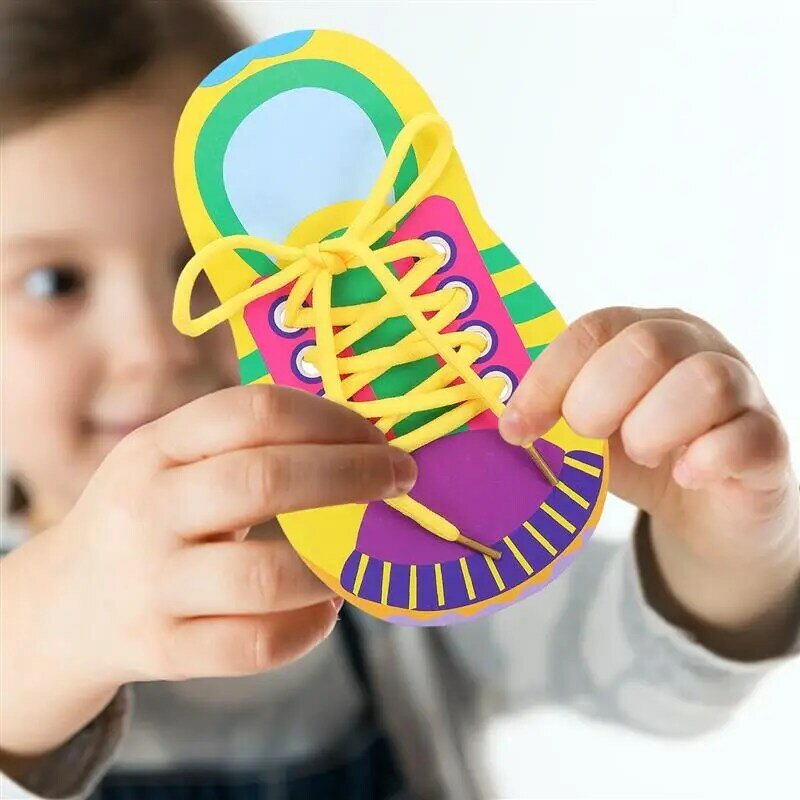 5Pc Giày Tielacing Shoeskids Buộc Thực Hành Forlearn Dây Giày Ren Dây Giày Giảng Dạy Giáo Dục Montessori Cho Bé Kỹ Năng