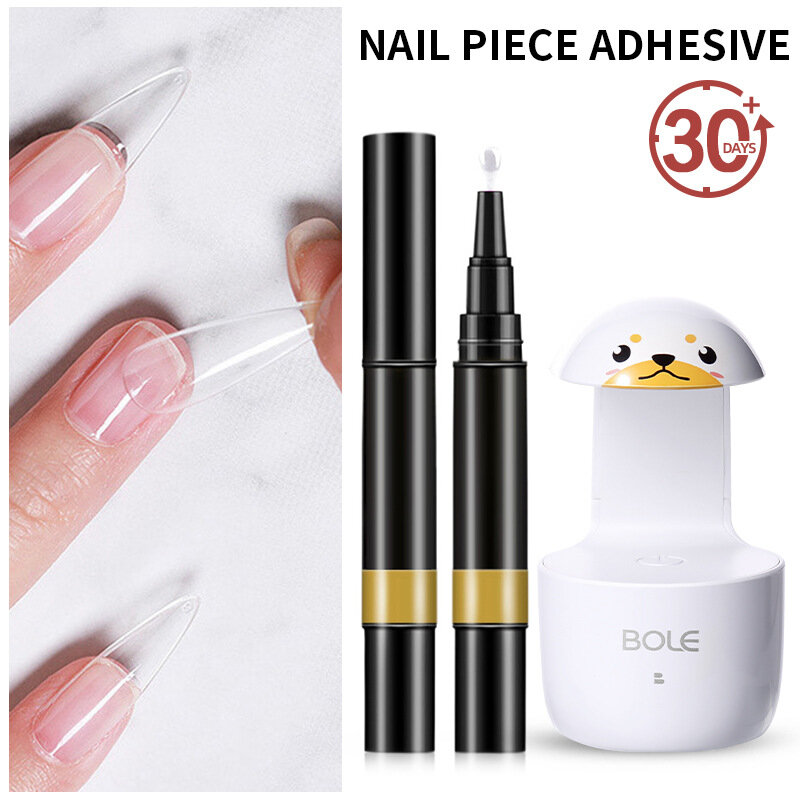 Multifunctional Base Coat Pen Solid Gel Nail Phototherapy Adhesive Pen Fake Nail Adhesive Diamond Adhesive