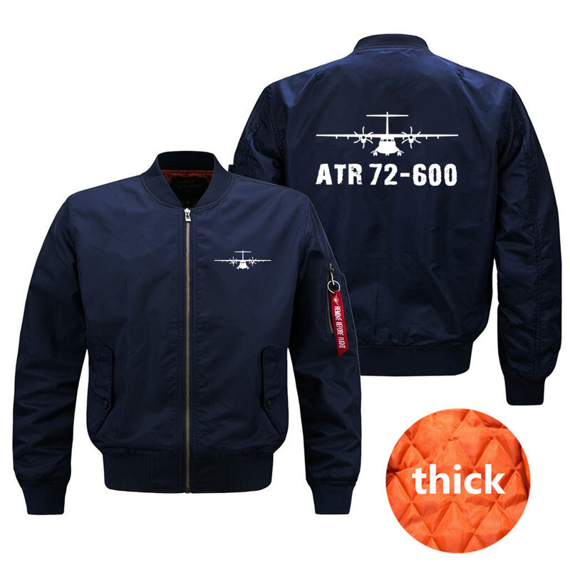 Jaquetas bombardeiro aviador para homens, casacos para primavera outono e inverno, Atr72-600 Pilotos Ma1