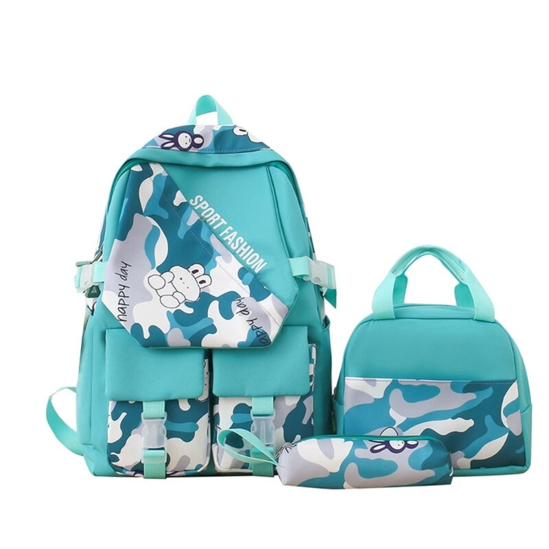 2023 New 3pcs School Backpack Teen Girls Bookbags Set Laptop Daypack Kids Lunch Bag Pencil Case Zaini da viaggio