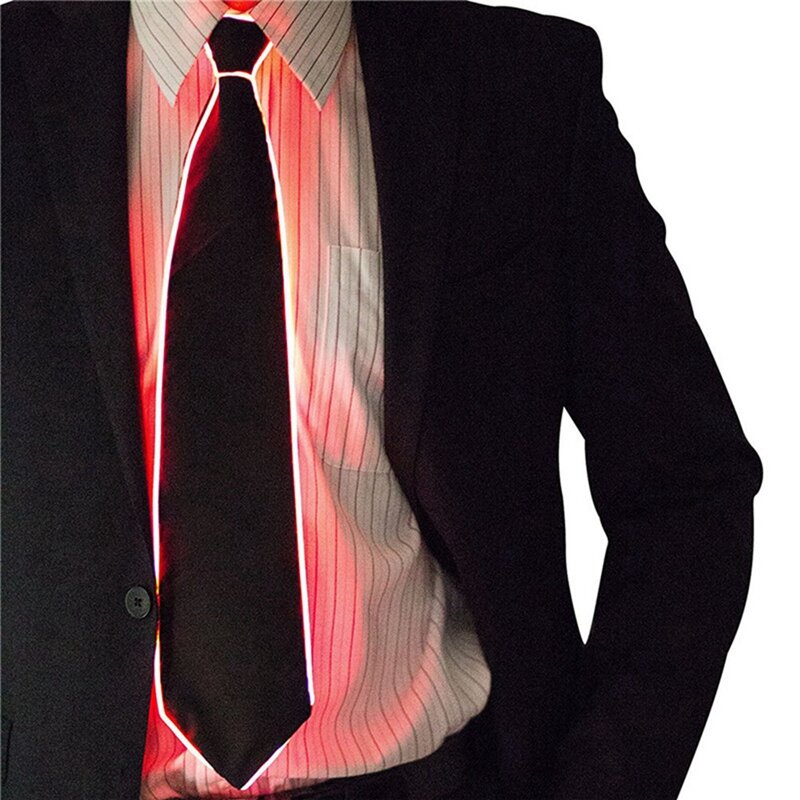 Świecący krawat podświetlany przewód Neon świecące na imprezę LED halowen świąteczna dekoracja lampa DJ Bar klub odzież sceniczna trwały