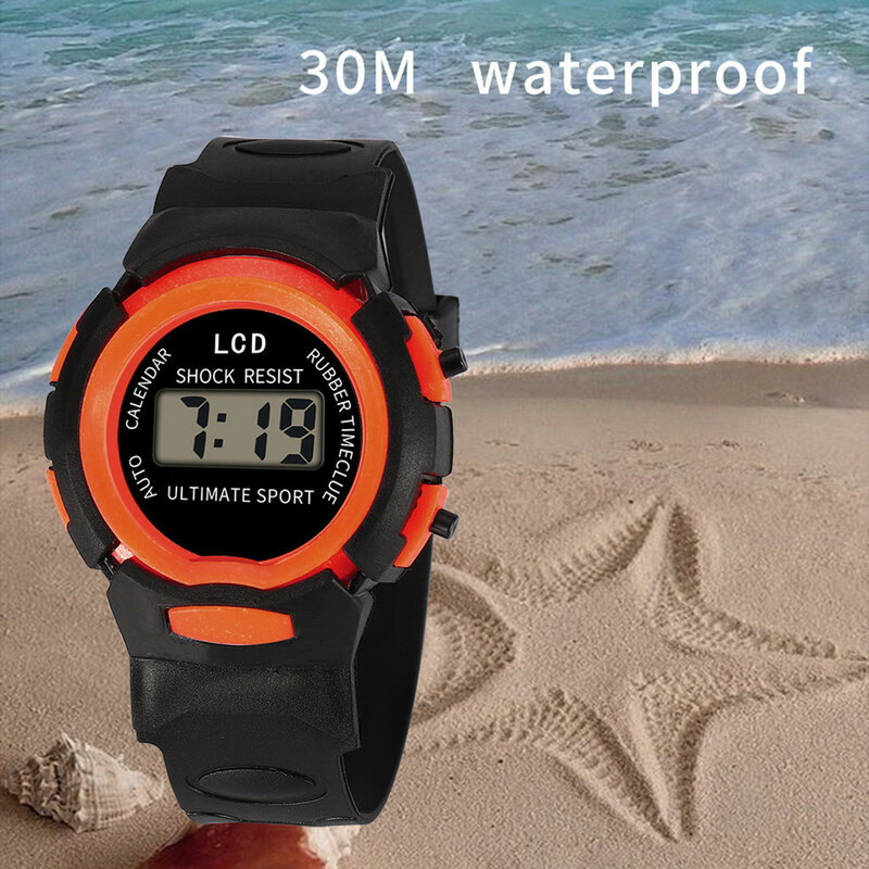 Часы для детей, Простые аналоговые цифровые спортивные светодиодные электронные часы, повседневные модные водонепроницаемые наручные часы для повседневной жизни