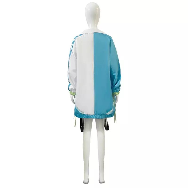 Wonderlands× Showtime Shiraishi An disfraz de Cosplay para mujer, abrigo colorido para escenario, pantalones cortos, cinturón, traje completo, peluca de juego de rol